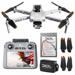 DCX UNLIMITED Volo X EZ drone front view with 4K camera for crisp footage.