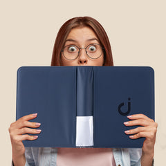 D DACCKIT binder with eight pages and 16 toploaders per page for easy browsing.
