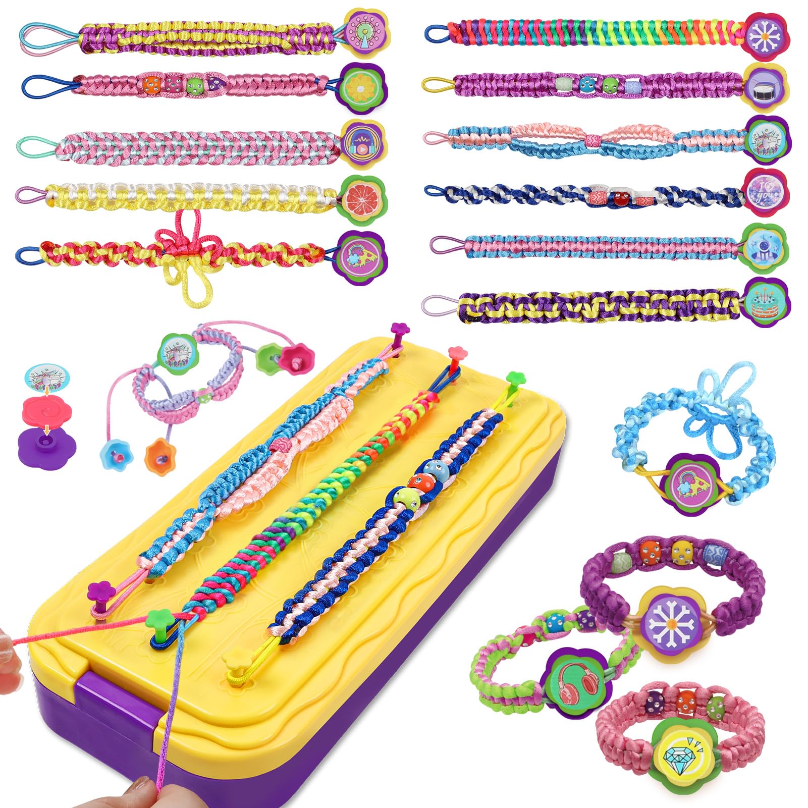 DDAI bracelet kit colors showcase a vibrant palette for creative crafts