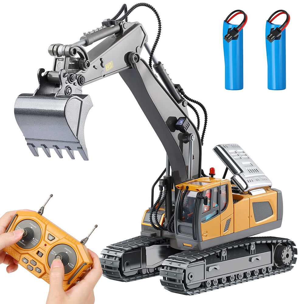 DDAI remote control excavator front view for immersive sand play.