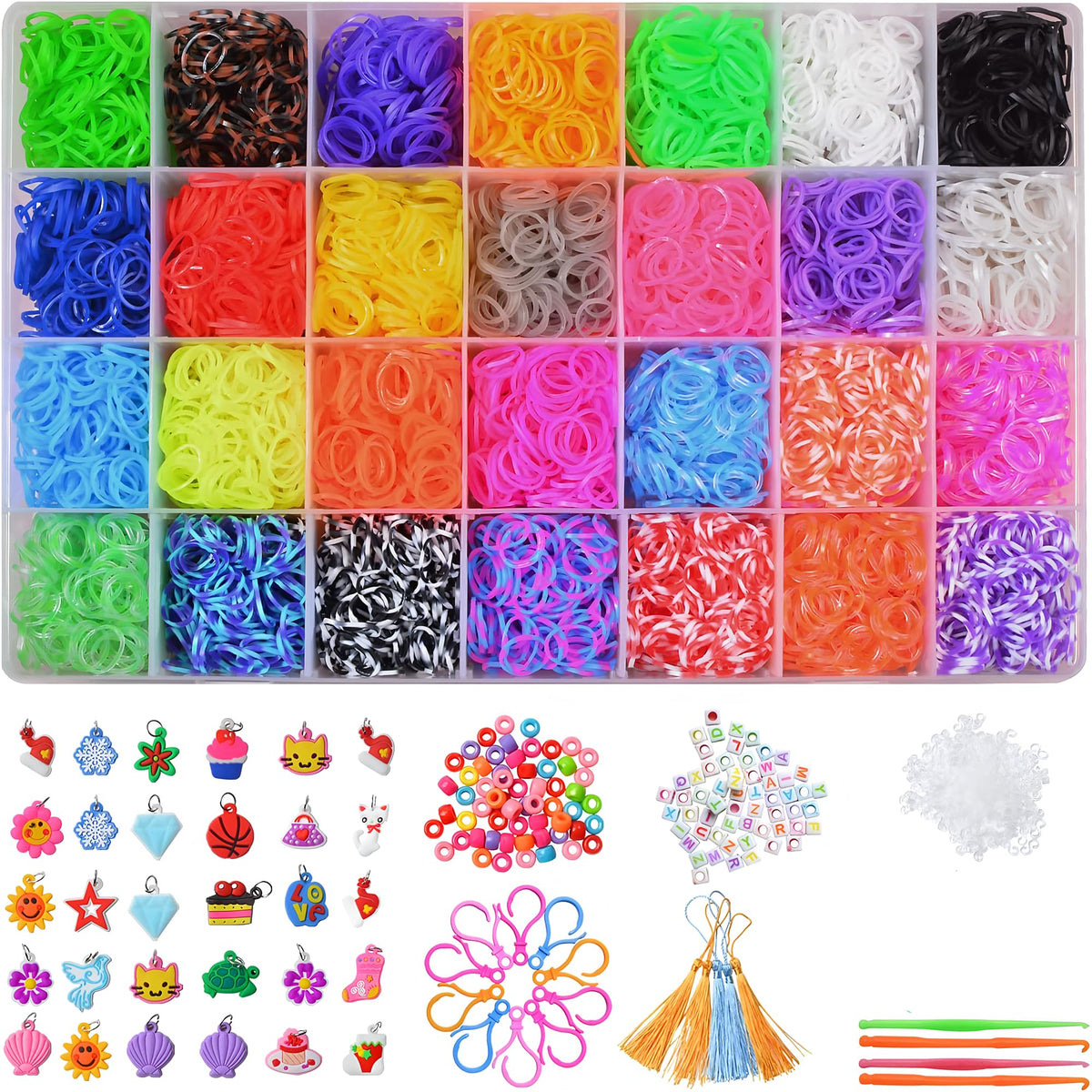DDCOWP 11000+ rubber bands kit: vibrant colors for creative loom bracelets