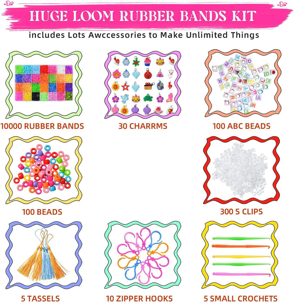 DDCOWP loom tool and clips to simplify weaving patterns for kids
