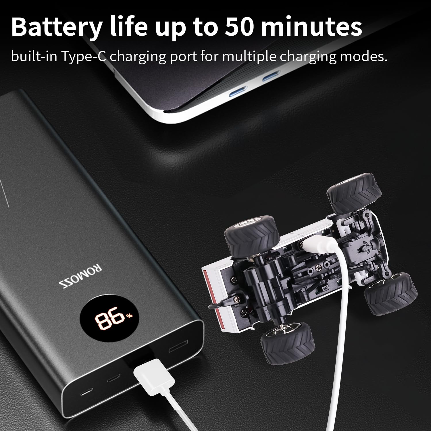 DDZOOU Mini RC Truck app control lets you drive with your smartphone.