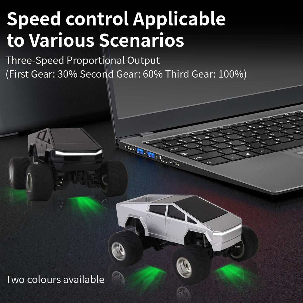 DDZOOU Mini RC Truck compact design enables easy transport for travel.