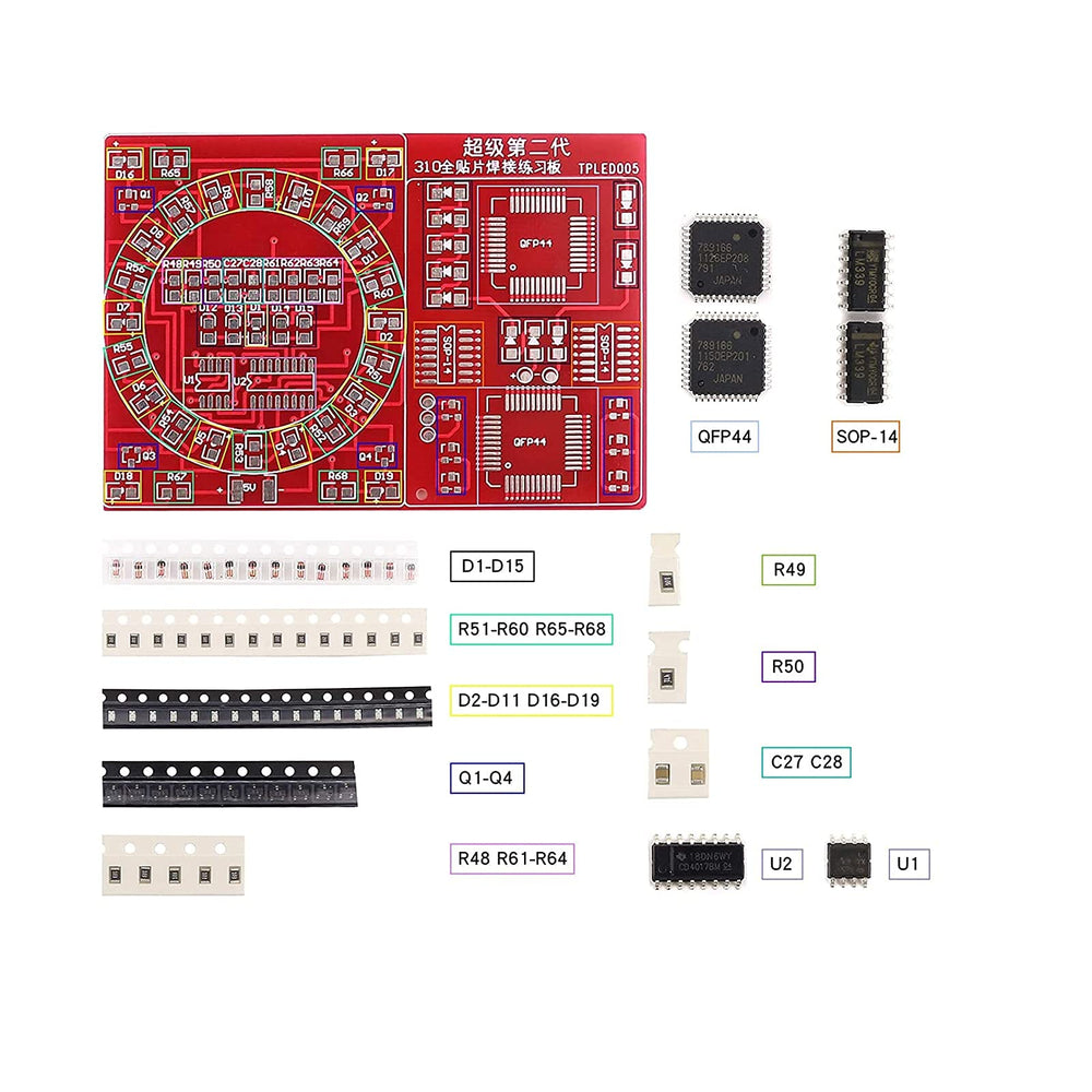 D DZRCOXI components variety package showcases nearly 20 types for versatile soldering drills