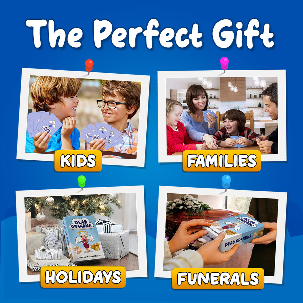 Dead Grandma card game gift-idea: perfect for holidays, birthdays, or cheeky social gatherings