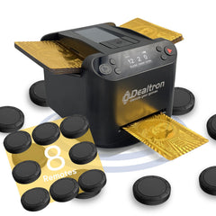 Dealtron Shadow Black shuffler front view for smooth game setup.