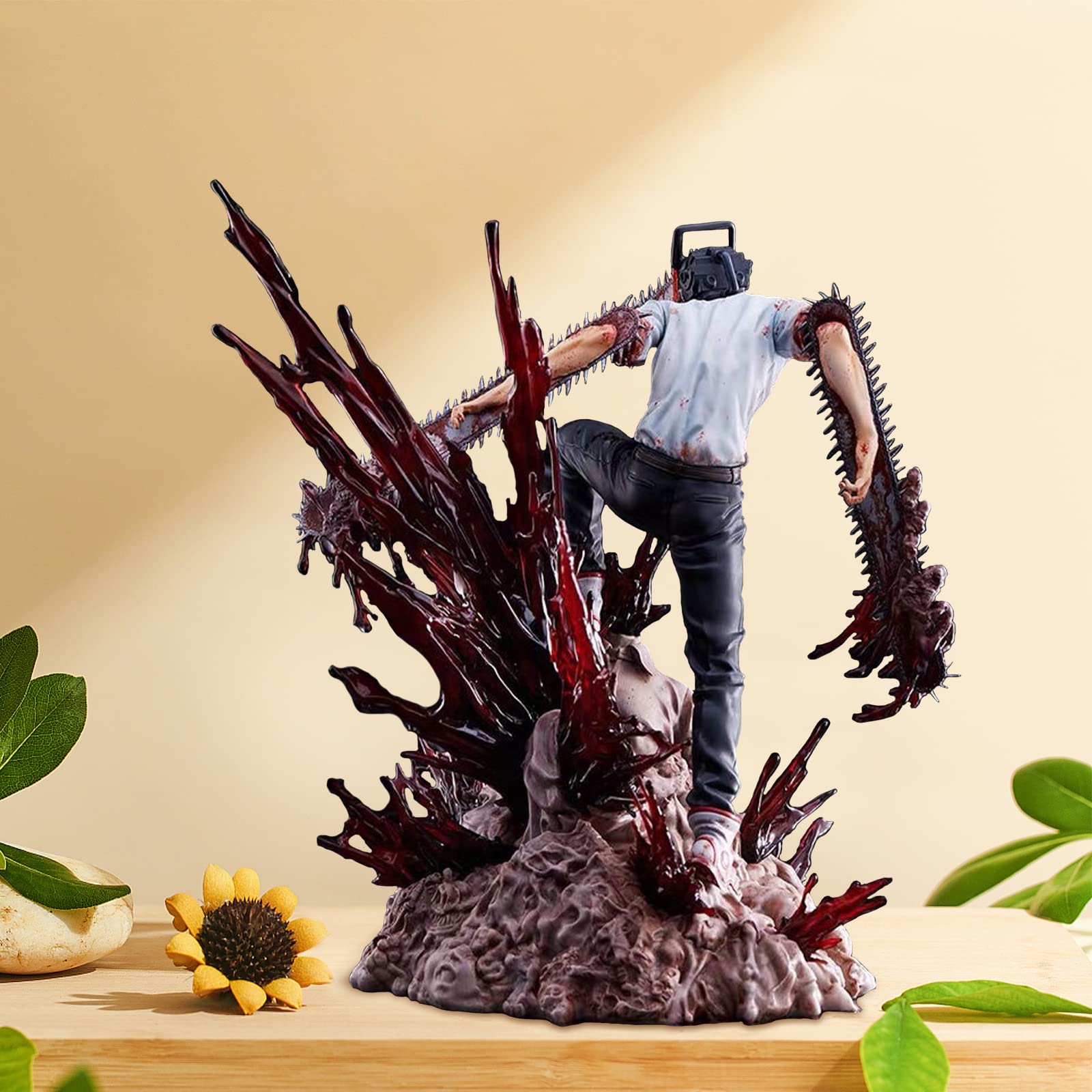 DEAMNAI Denji figure close-up reveals PVC texture and color depth