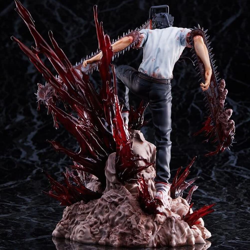 DEAMNAI Denji figure in motion pose enhances desk or cabinet decor
