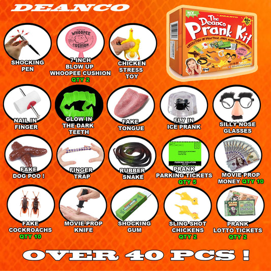 DEANCO Prank Kit fake bugs ready for playful party tricks.