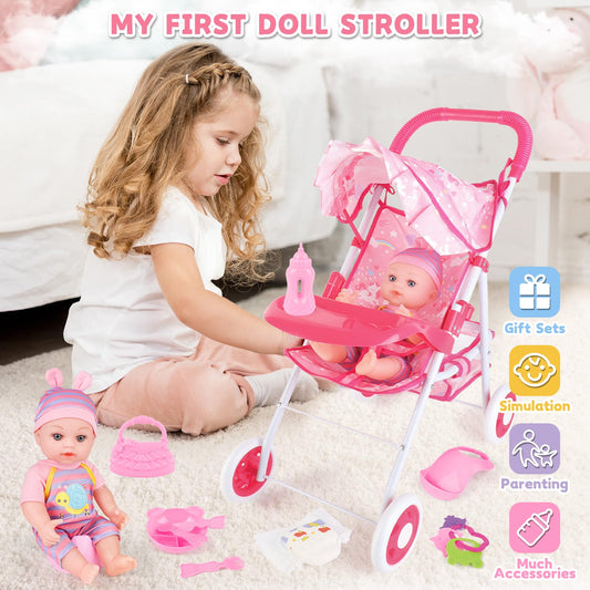 deAO 12inch doll—realistic size for matching outfits and nurturing play
