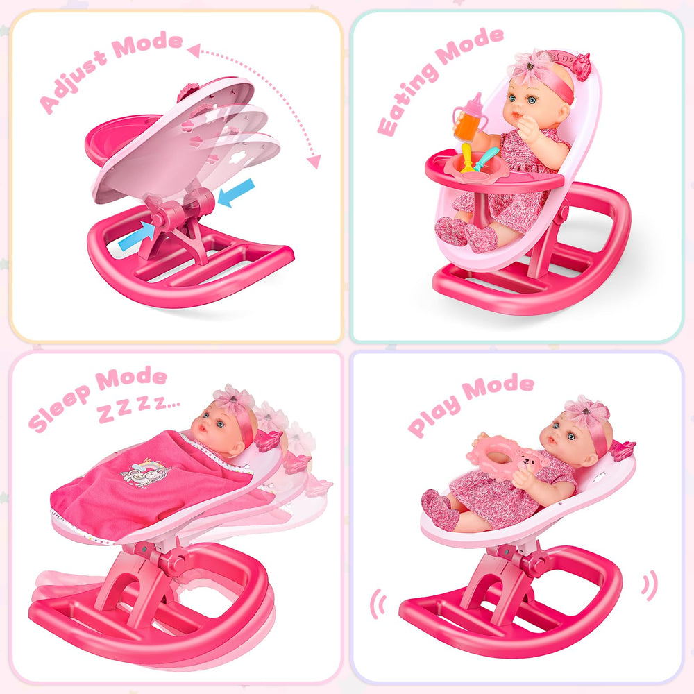 deAO 2in1 baby rocker chair ideal for soothing, imaginative caregiving.