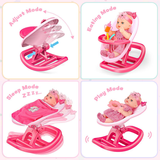 deAO 2in1 baby rocker chair ideal for soothing, imaginative caregiving.