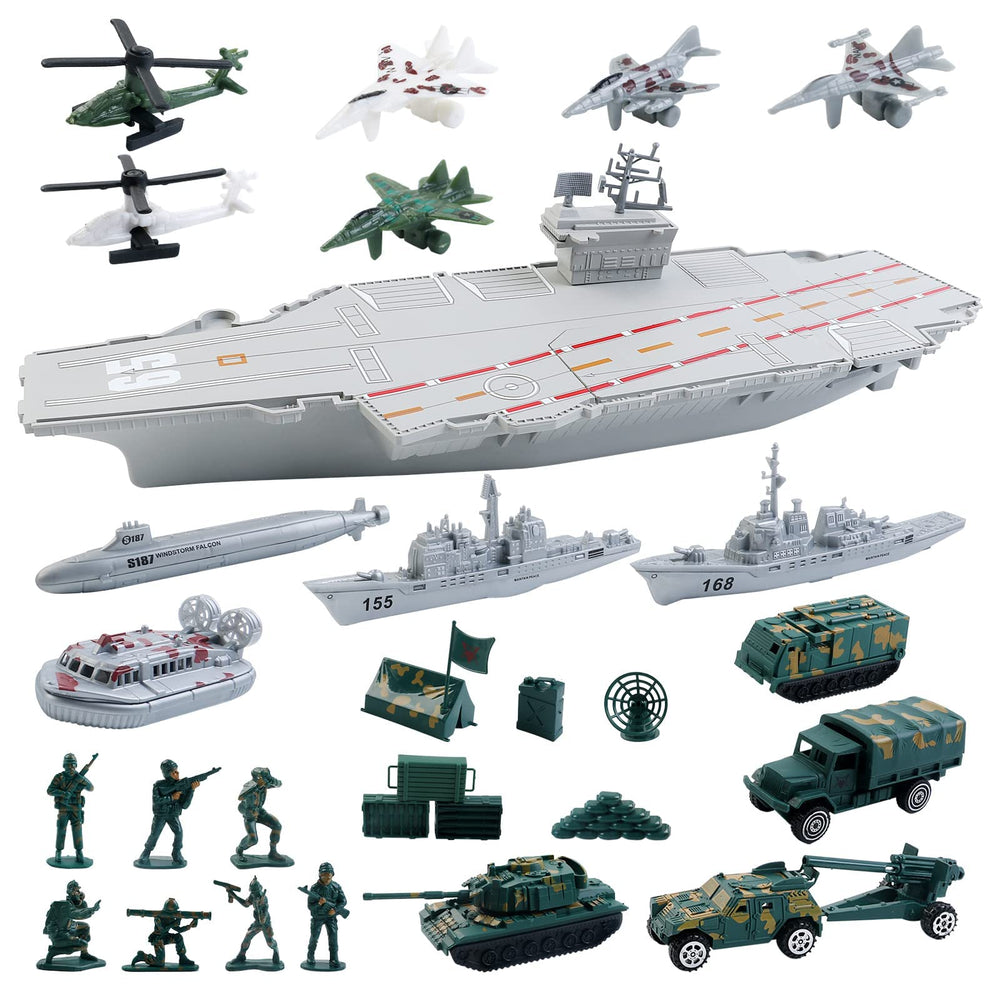 deAO aircraft carrier toy set for immersive naval battles and imaginative play