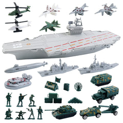 deAO aircraft carrier toy set for immersive naval battles and imaginative play