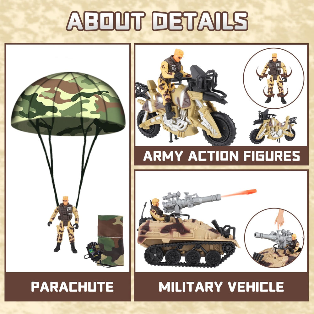 DeAO army tank model provides durable rugged play