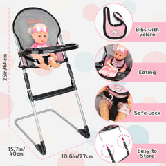 deAO foldable bassinet saves space for travel-friendly play.