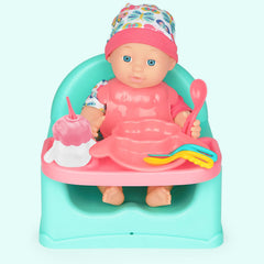 deAO feeding set with bottle and cutlery supports nurturing play