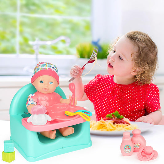 deAO high chair visual focus shows feeding role-play opportunities for kids