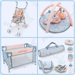 deAO baby doll set doll bed for nurturing stories and cozy naps