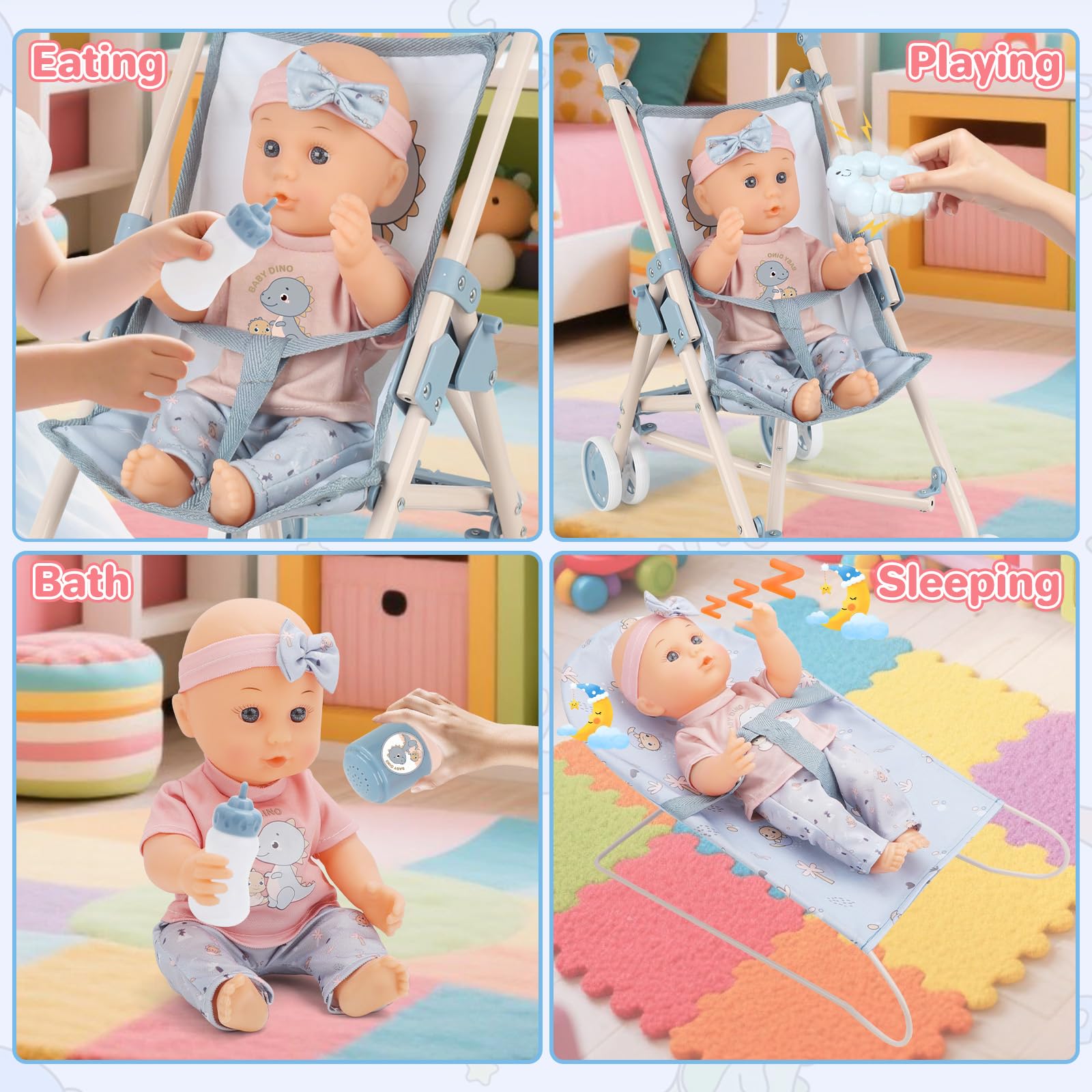 deAO baby doll set doll couch for cozy role play