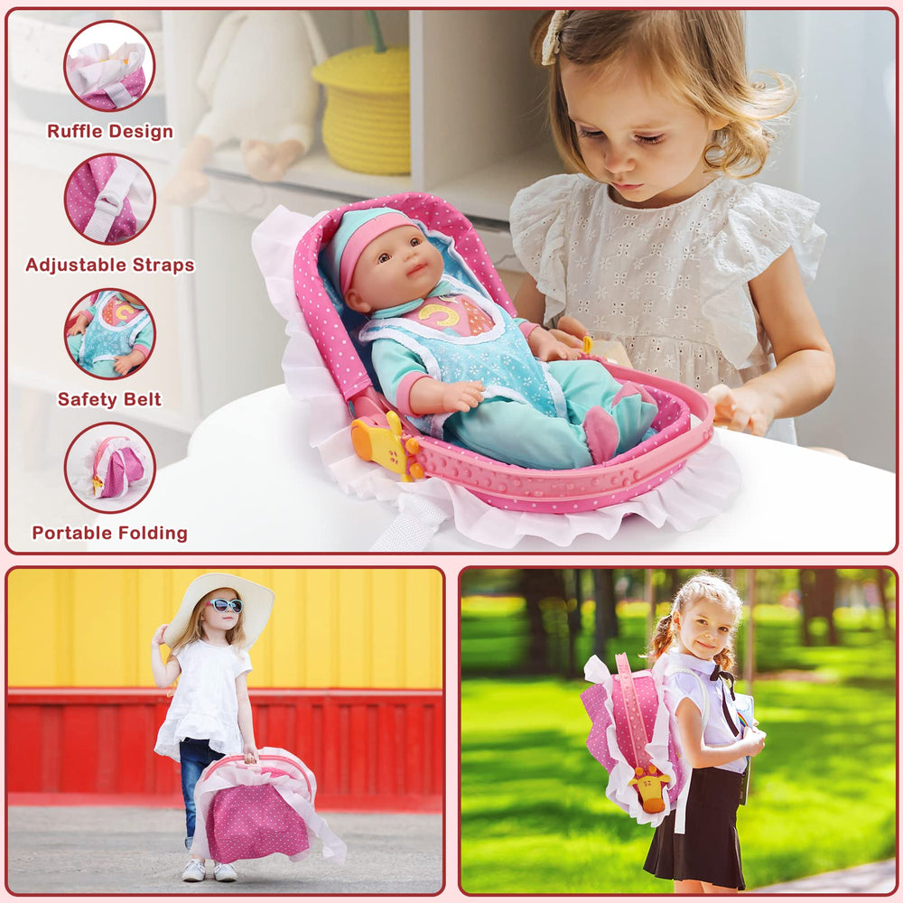deAO Baby Doll Set feeding plate for mealtime storytelling with the doll