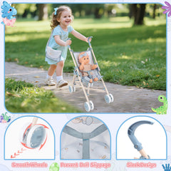 deAO baby doll set play mat for interactive pretend play