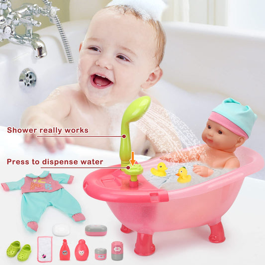 deAO Baby Doll Set portable carrier for on-the-go pretend care