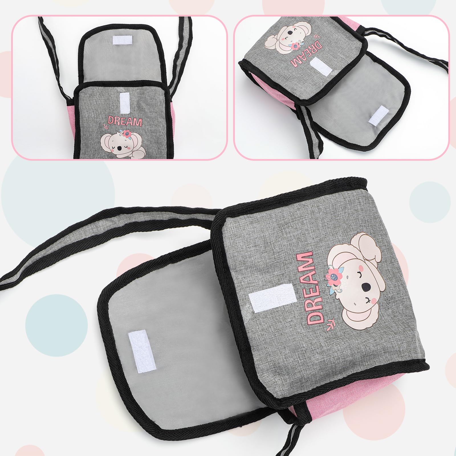 deAO baby doll stroller enables mobile, on-the-go pretend play.