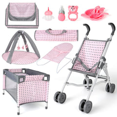 deAO baby doll stroller enables portable imaginative play and caregiving scenarios