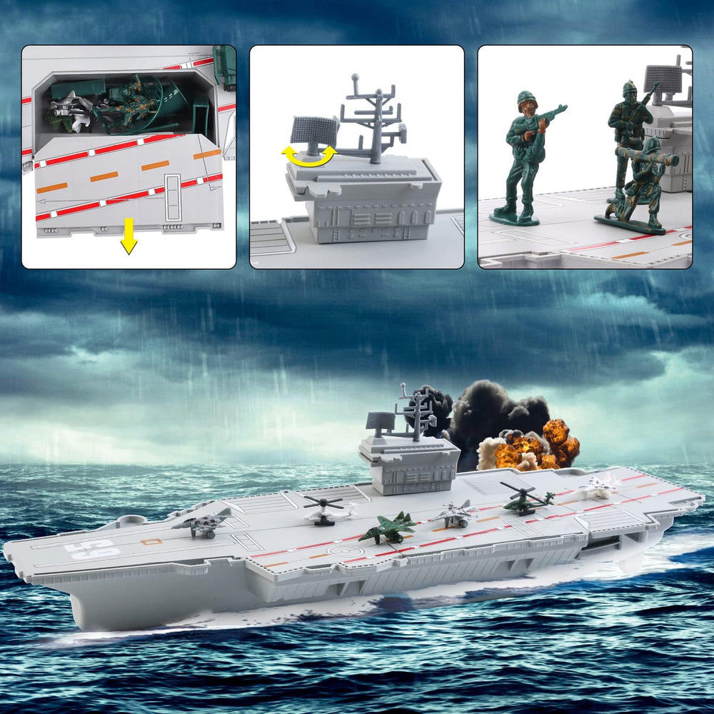 deAO battleship model offers a sturdy build for pretend missions