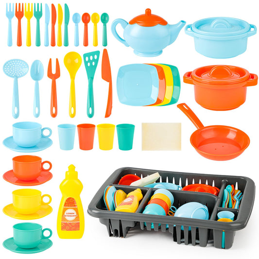 deAO sponge and drainer toy set for realistic pretend kitchen play