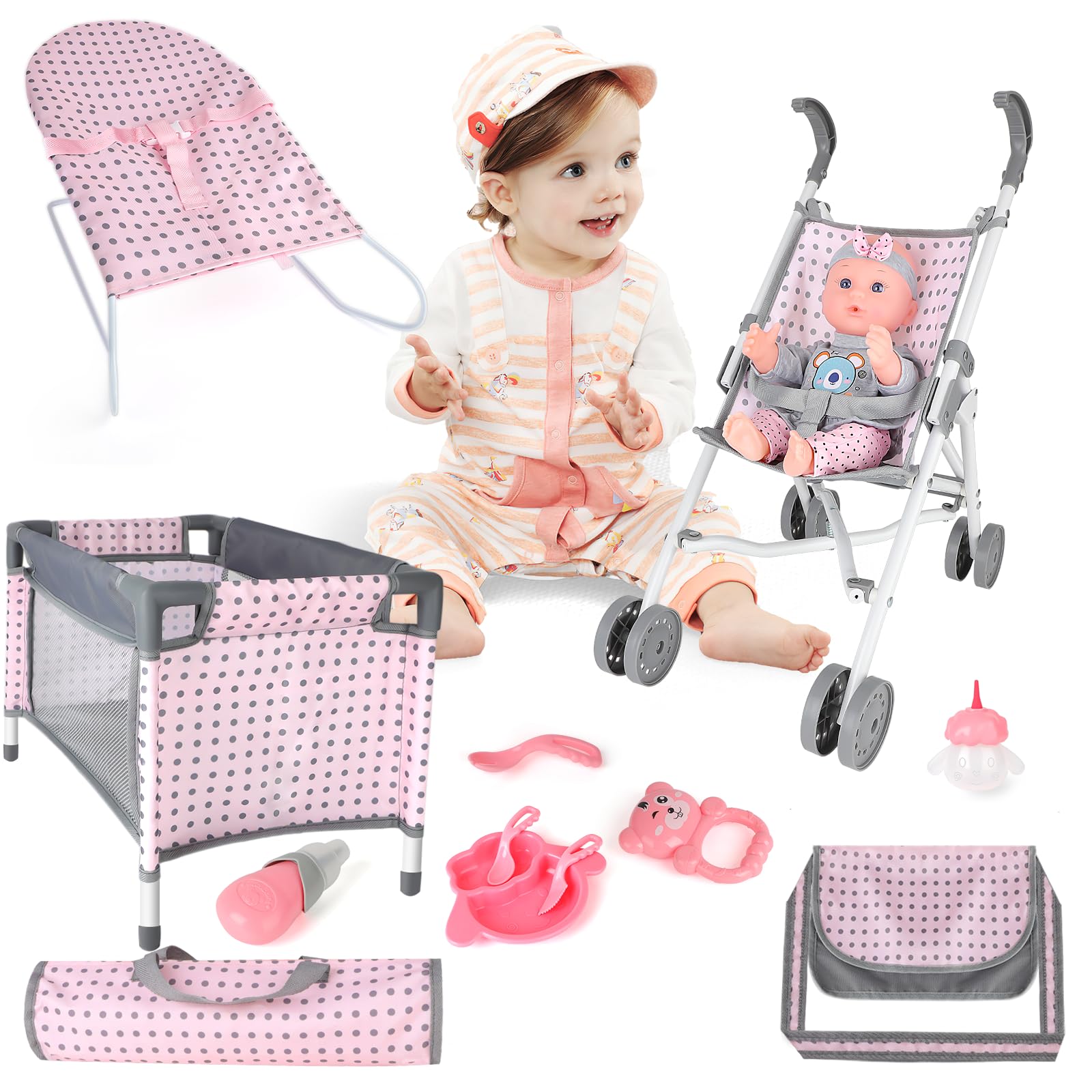 deAO doll bed provides cozy pretend naptime and care moments