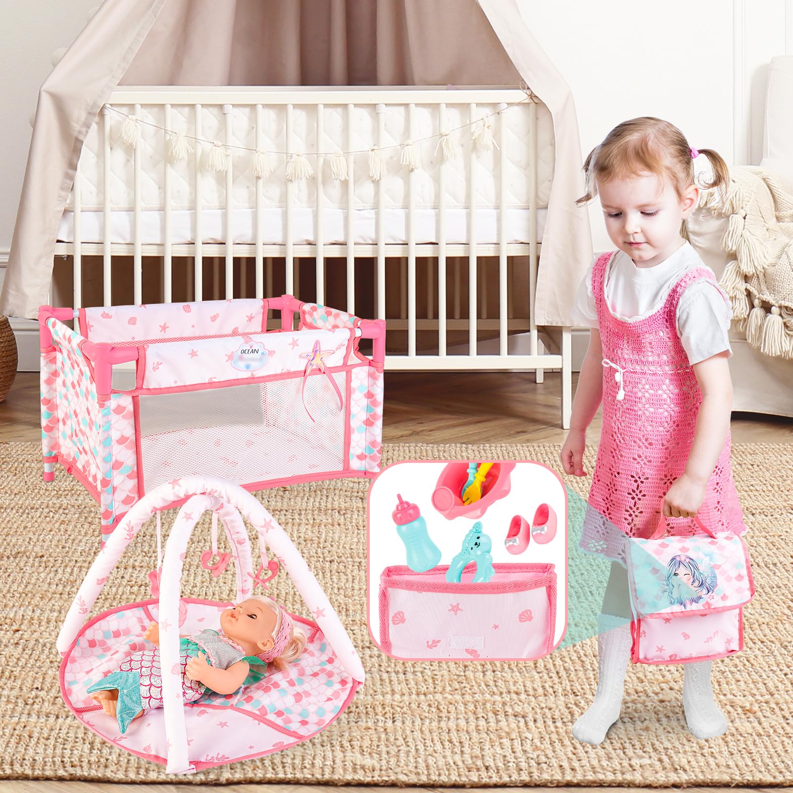 deAO doll bed provides sturdy support for dolls after adventures.