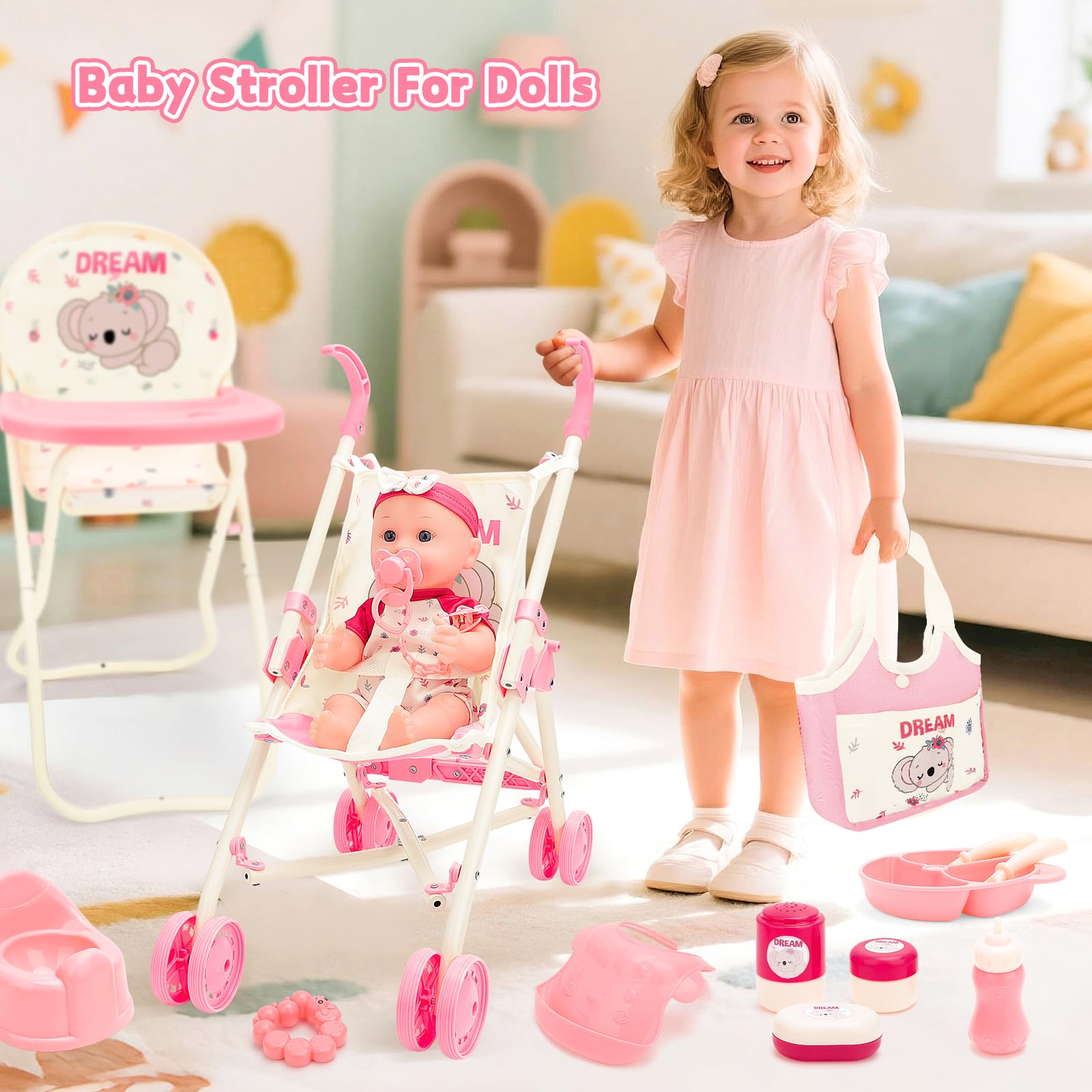 DeAO travel bags keep dolls organized for on-the-go play.