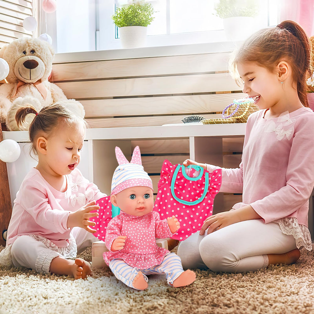 deAO doll underwear set for 12-14 inch dolls, easy outfit changes.