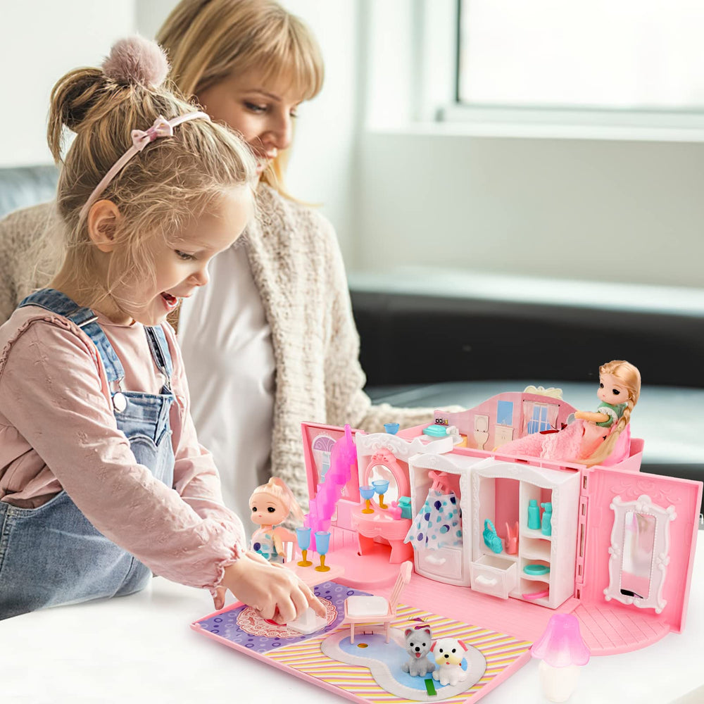 deAO dollhouse two figures included ready for initial adventures.