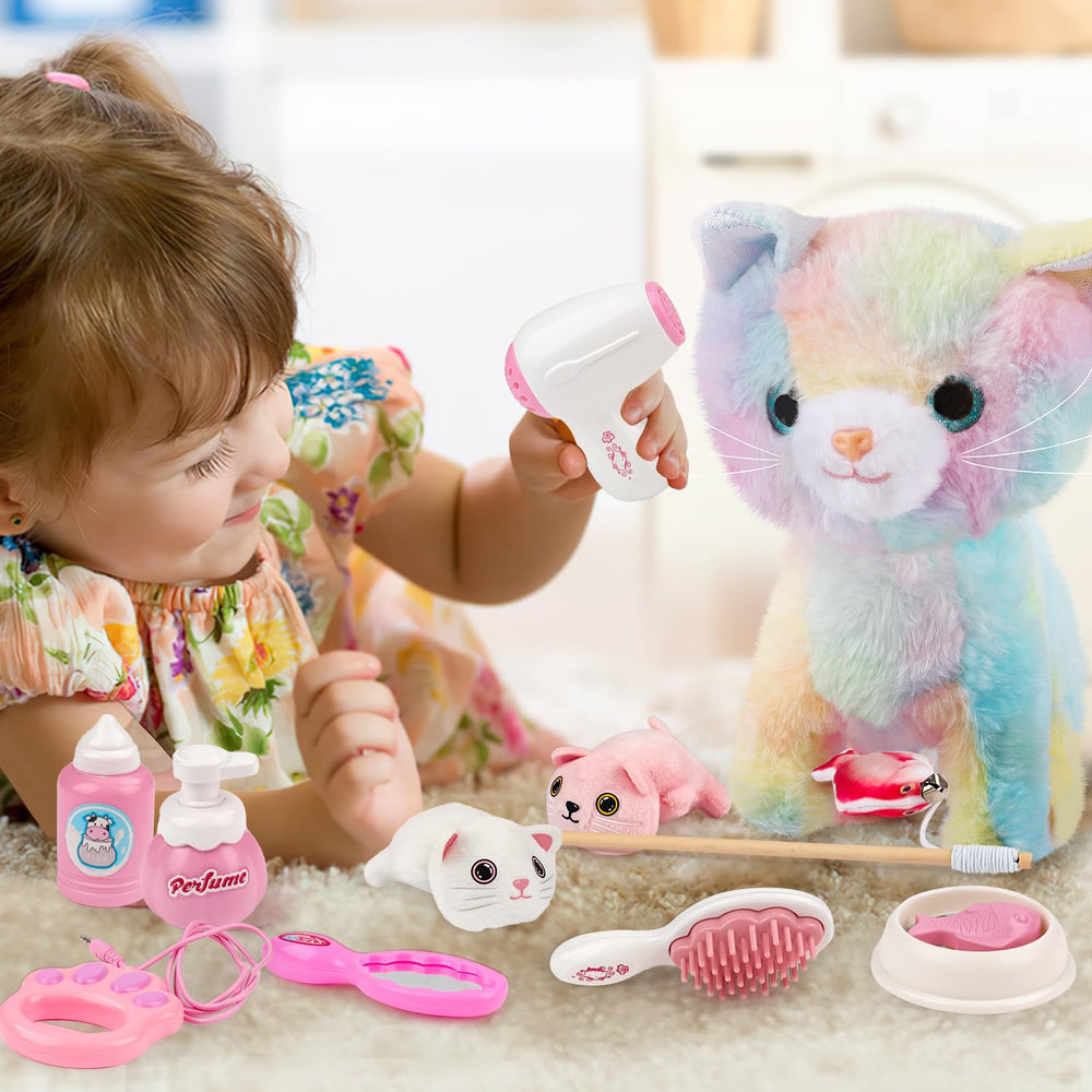 deAO dress-up play set encourages creative role play with the cat.