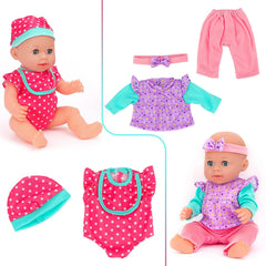 deAO easy-to-dress outfits help kids change dolls quickly.