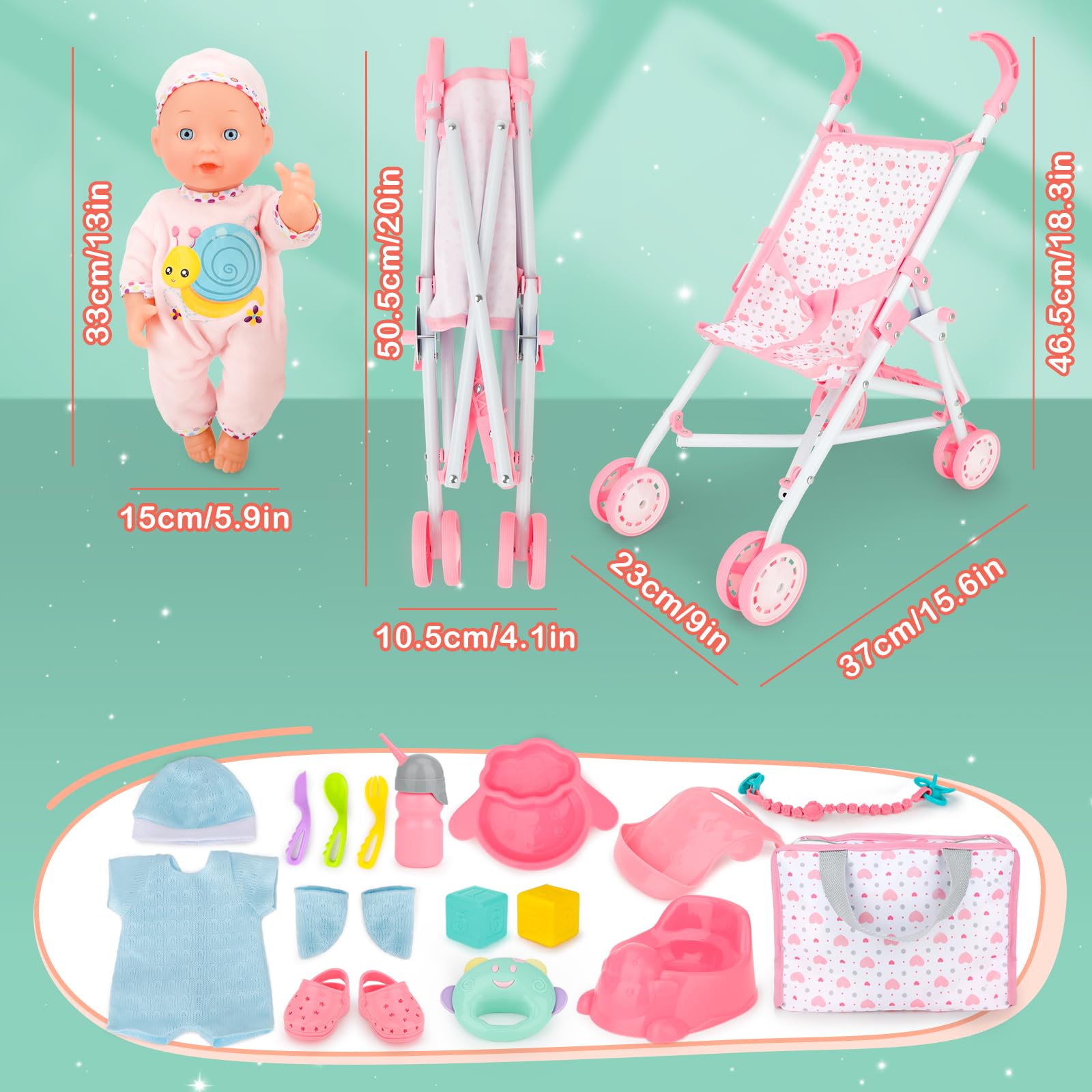 deAO eighteen pcs accessories kit enhances storytelling and role-play scenarios.