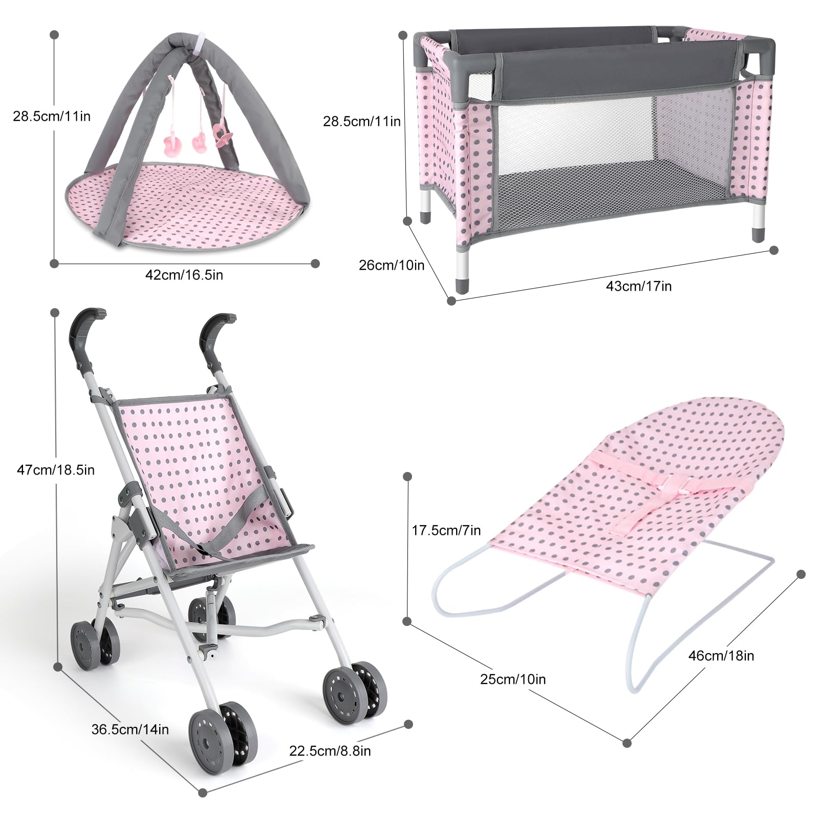 deAO foldable stroller ensures quick setup and compact storage