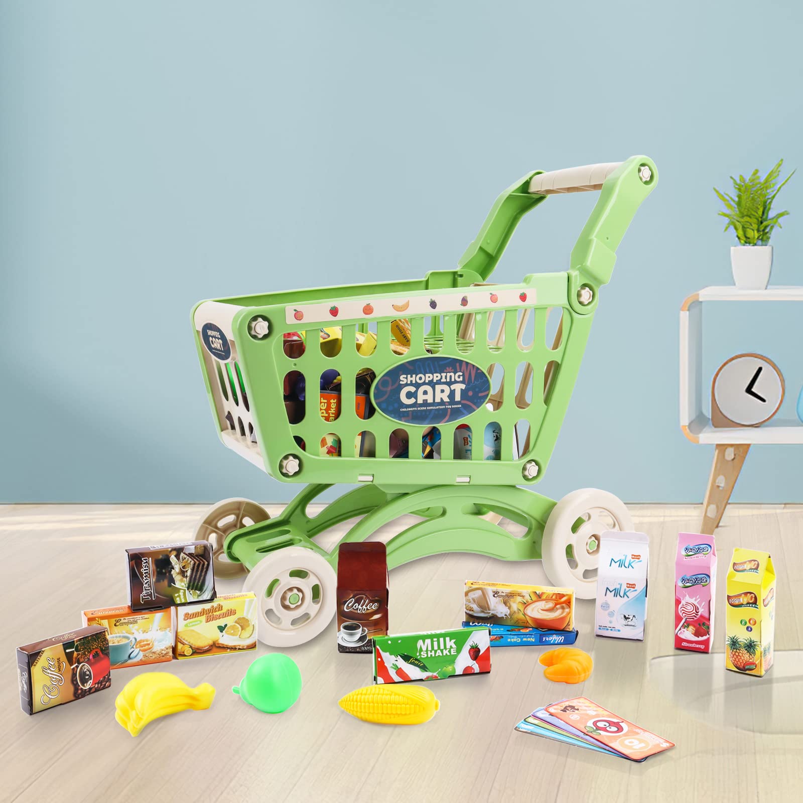 deAO fruits vegetables playset colorful assortment encourages sorting and imaginative meals.