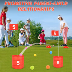 deAO Golf Yard Game six holes, helps beginners practice target accuracy.