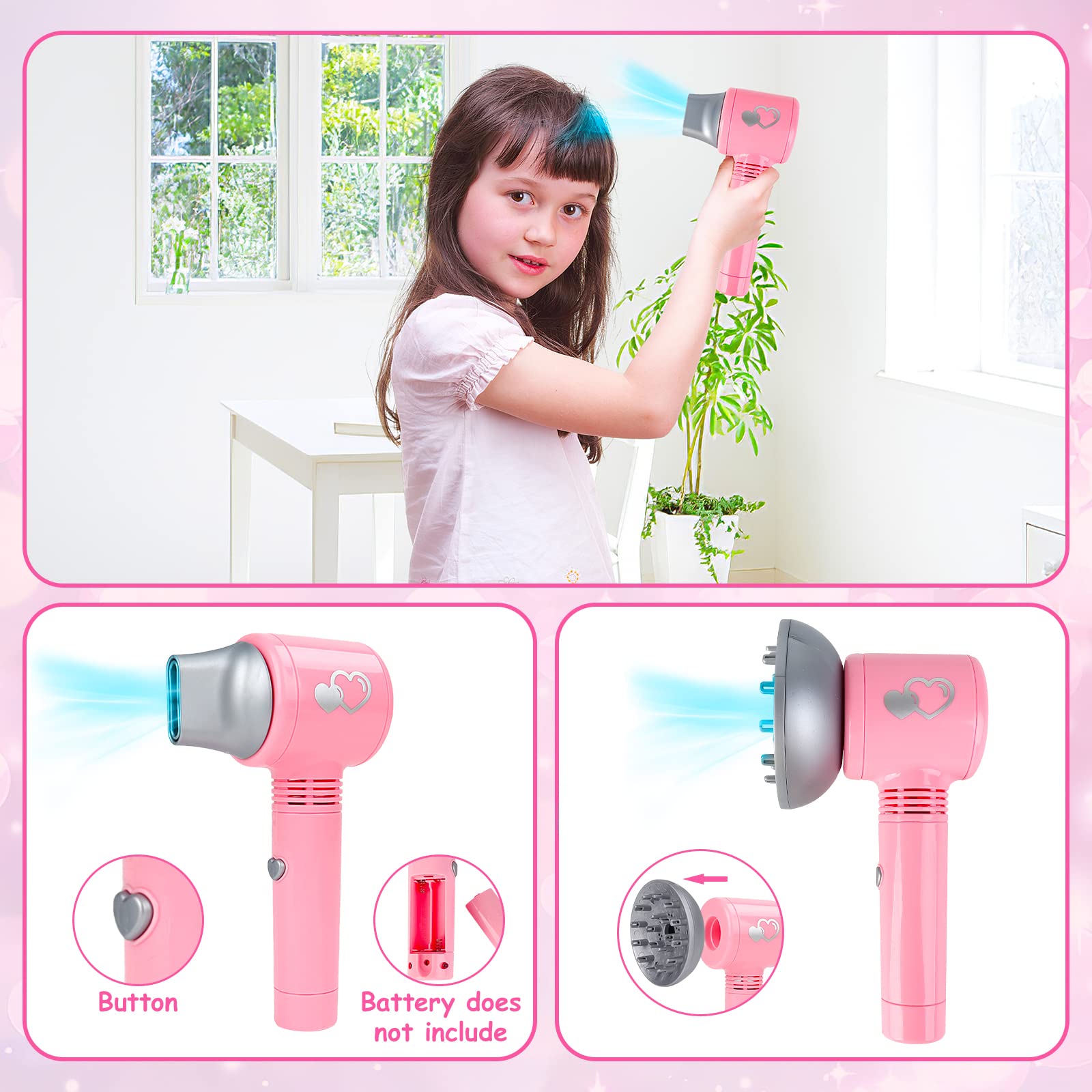deAO hair curler and straightener set supports creative hairstyling play.