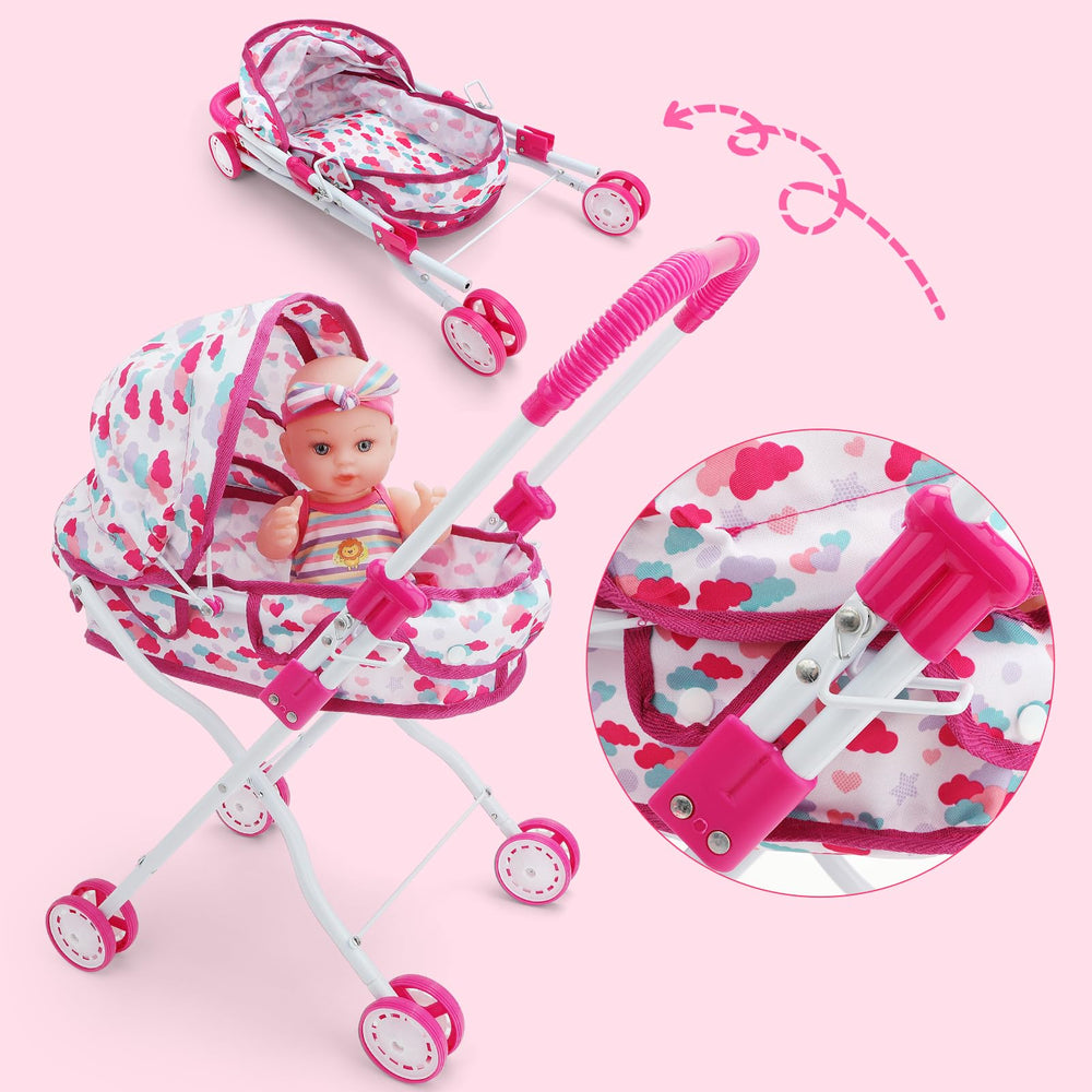 deAO High Chair accessory in use, practice doll feeding routines.