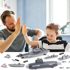 deAO imaginative navy play promotes storytelling and motor skill development.