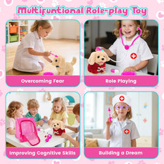 deao interactive dog toy walks and barks for authentic vet scenarios
