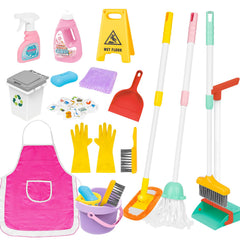 deAO Kids Cleaning Set broom for pretend play and tidying.