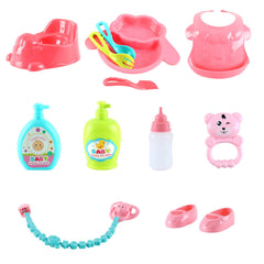 deAO Kids feeding accessories: realistic tools to enhance mealtime pretend play.