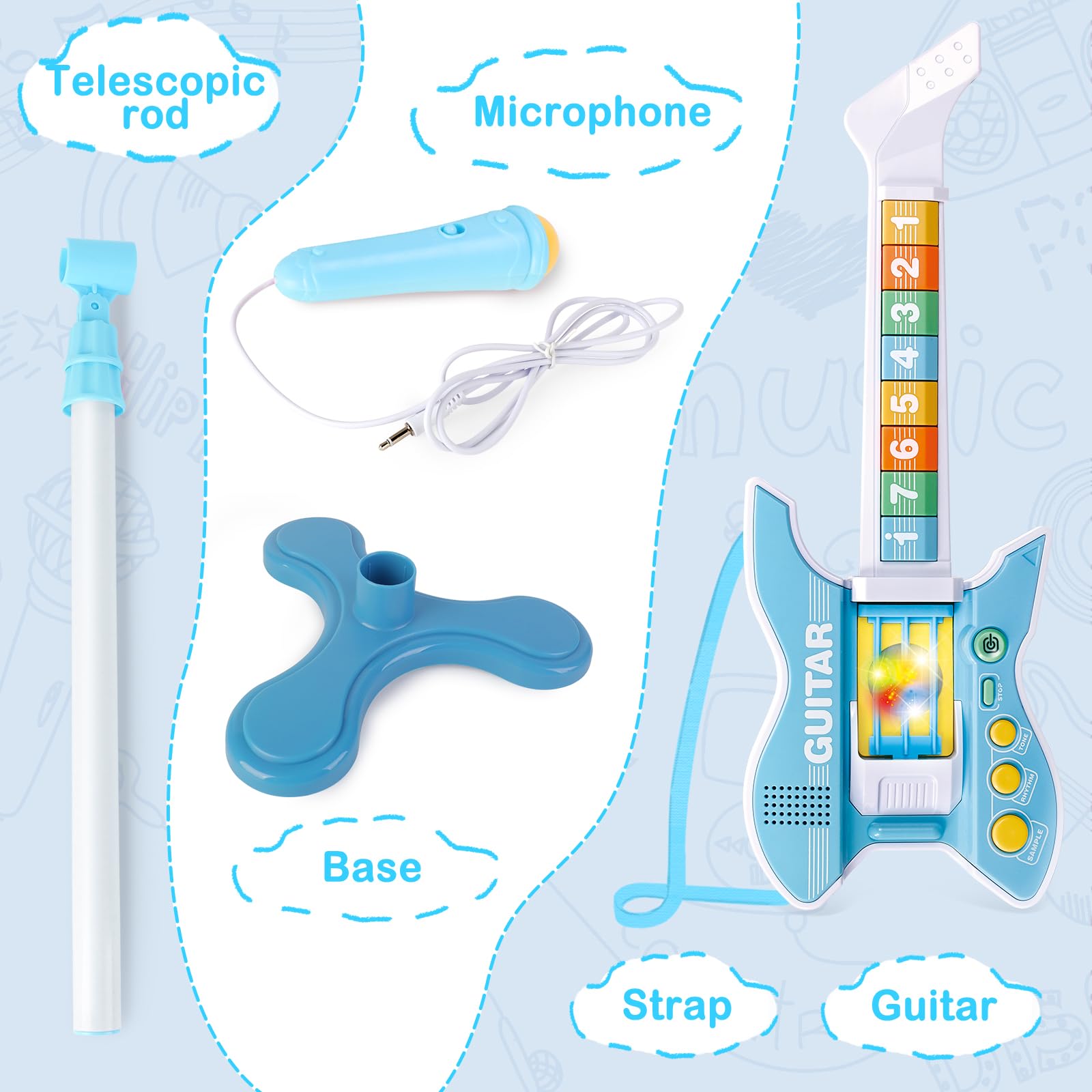deAO Kids playing session blue captures family singing and creative exploration